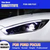 Per Ford Focus Gruppo faro a LED 15-18 Luce di marcia diurna Streamer dinamico Indicatore di direzione Lampada anteriore Accessori di illuminazione