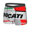 Underbyxor ducatis motorcykelboxare shorts för homme 3D -tryck underkläder trosor trosor mjuka