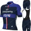 Radfahren Jersey Set Frankreich Pro Team Kleidung Männer Rennrad Shirts Anzug Fahrrad Trägerhose MTB Maillot Cyclisme 240113