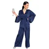 Kvinnor Sleepwear Silk Pyjamas Set Solid Color Pajamas Female Summer Nightwear Pyjama 2 Piece Set Free Ship