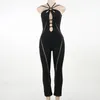 Townlike Hollow out Sexy Party Jumpsuits for Women Elegant Backels Halter Long Rompers Womens Jumpsuit Summer Overalls 240115