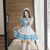 Plus size S-5XL feminino adorável empregada cosplay venha lolita vestidos anime japonês empregada roupa uniforme garçom dia das bruxas vem l220714334b