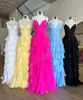 Ruffle Chiffon Prom Dress 2k24 Fitted Taffeta Pageant Social Sorority Formal Evening Event Special Occasion Gala Cocktail Red Carpet Runway Gown Photoshoot Slit