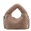 Sac de fourrure Faux hiver nouveau doux chaud court en peluche sac à main mode couleur unie fermeture éclair moelleux carré messager pour femmes femme 220923