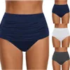 Women's Swimwear High Swimsuit Swim Ruched Bikini Bottom Waisted Briefs Swimwears Tankinis Set