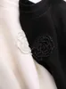 SXXL Корейская мода Черно-белый пуловер с круглым вырезом Толстовка Лоскутный топ Осень-зима с длинным рукавом Kawaii Pulls Уличная одежда Повседневная 240115
