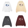 Women's Fall and Winter Embroidery Hooded Sweatshirt Thickened Couple Loose off white Hoodie Jacket