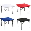 Table Cloth Polyester Solid Color Elastic Covers Square Tablecloth Cocktail Top Cover For Dining Decoration