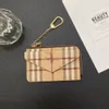 Modische Damen-Designer-Kartentasche, Schlüsselanhänger, doppelte Geldbörse, karierter Schlüssel, Herren-Fahrschlüssel-Gliedertasche