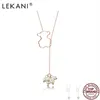 LEKANI Pendant Necklaces For Women Cute Bear Shell Pearl Design Girl Copper Necklace Anniversary Gifts Fine Jewelry 210701231n