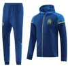 24 25 Marseilles Langer Reißverschluss Tracksuit Soccer Jacket Sets Survetement 23 OM MAILLOT Fuß Milik Payet Football Jackets Training Anzug Jogging