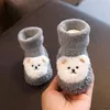 Winter Bear Baby Shoes Plush Warm Thick Kids Floor Shoes Baby Girl Shoes born Baby Boy Walkers 240115