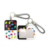 Keychains Autism Mönster Hand -ID Holder Bag Student Women Travel Bab Bus Business Cover Badge Accessories Gifts