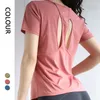 Al Women's Hulrowed Beautiful Back、Breathable、Quick Drying、Slimming Effect、Sports and Fitness短袖Tシャツ
