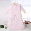 Autumn Winter Baby Sleeping Bag Cartoon Style Onepiece Anti Kick Quilt Zip Design Mjuk andningsbar bomull Pyjamas 240115