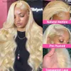 Синтетические парики 613 Медовый блондин Объемная волна 13x6 HD Прозрачный фронтальный парик из натуральных волос Remy 180 Плотность 13x4 Кружевной фронтальный парик для женщин Q240115