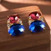 Stud Earrings 925 Sterling Silver Zircon Earring Jewelry Push Back Irregular Women Fashion Vintage Woman Surprise Price