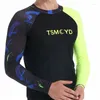 Roupa de banho feminina M-5XL proteção uv lycra rashguard homem manga longa maiô rash guard jiu jitsu secagem rápida surf condução t camisa para