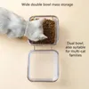 Pet bowl Transparent high foot cat bowl Drink water Cat food basin Dog pet easy to clean double bowl 240113