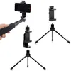 Tripods Universal Tripod Mount Adapter Cell Phone Clipper Holder Vertical 360 Rotation Tripod Stand för iPhone Samsung Redmil240115