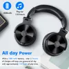 Earphones Oneodio Trådlösa hörlurar med mikrofon 110H Speltid Bluetooth V5.2 Foldbar djup bas stereo hörlurar för PC -telefon