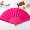 Plastic Folding Fan Chinese Style Retro Hand Held Fan Floral Dance Performances Foldable Handheld Kung Fu Fan Wedding Gift Decoration Party Favor Q879