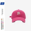 Designer Ball Caps Haute qualité coton lettre R casquette de baseball mâle et femelle étudiant couple courbé bord chapeau de sport coréen casquette polyvalente Z7XV