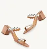 Summer Luxury Aquazzura Maxi-Tequila Sandals Shoes Women Crystals Adorning Ankle Strap Stiletto Heel Party Wedding Lady Walking EU35-43 With Box