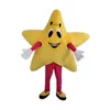 Simulation Jaune Costume De Mascotte Étoile À Cinq Branches Halloween Noël Fantaisie Robe De Personnage De Dessin Animé Costume Carnaval Unisexe Ad280u