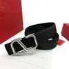 Designer-Gürtel für Herren, Designer-Gürtel aus echtem Leder, glatte Schnalle, Luxus-Herrengürtel der Marke V Litchi Lines, hohe Qualität, mit Box