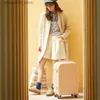 Suitcases Japanese and Korean Fresh Luggage Female Student Suitcase Travel Password Box Male Net Brown Sugar Fruit Colored Leather Box Q240115