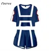 Anime My Hero Academia Cosplay Two Piece Sets Women Sexy T Shirt Shorts Boku No gym uniform Tracksuit Girls Y0913265J