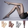 Calcetines sexys Mujeres calcetines sexy nylon spandex dama transparente medias finas femeninas 4 colores medias de seda piernas altas medias medias pantyhose q240427