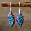 Pendientes colgantes bohemios multicolor piedra emperador pendiente de gota geométrica joyería de gemas naturales para mujeres accesorios de lujo regalo