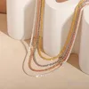 Necklaces Long 40 45 Cm Sterling Sier Popcorn Chain Necklace for Women Rose Gold Platinum Color Jewelry on the Neck Thick 1.6 2 Mm