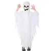 Theme Costume Kids Child Boys Spooky Scary White Ghost Costumes Robe Hood Spirit Halloween Purim Party Carnival Role Play Cosplay 305q