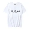 Herr t-shirts vår och sommar ny ess solid färg kortärmad dimma bomull t-shirt män kvinnor par high street flocking tidvatten brandufsokf7q