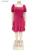 Grundläggande avslappnade klänningar wmstar häll femmes couleur unie courtes nouvelle collection d't vente gros livraison directe avec ceinture yq240115