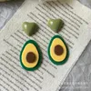 Dekorativa figurer 2st Korean Summer Fruit Avocado Slices Acrylic Accessories DIY Handgjorda örhängen för smyckenillverkning