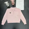 Designer damesmode Nieuwjaarsletters Polohals trui pullover Geborduurd trui shirt casual top