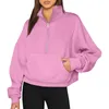 Kobiet bluzy bluzy w połowie zip pullover ogólna pełna bluzy juniors