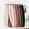 Women's Pants Casual Sweatpants For Men Autumn Winter Outdoor Loose Harem Fleece Thicken Warm Bundle Foot Straight Trousers