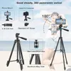 Tripods Phone Tripod Stand 40inch Universal Photography for iPhone Samsung Huawei Phone Aluminum Travel Tripode ParL240115