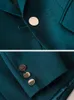 Damer Blazer och Pant Suit Women Green Purple Blue Black Solid Formal Jacket byxor Kvinnliga affärsarbeten slitage 2 -stycken Set 240115