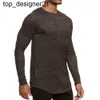 Luss New Men Yoga Outfit Sport T-shirt z długim rękawem Męs