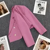 Wiosenna jesienna Blazers Elegancka damska kurtka Chic Casual Sports Suit Korean Fashion Perble Solid Luksusowe biuro ubrania 240115