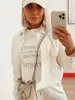 Brief Gesticktes Sweatshirt Frauen Herbst Designer Mode Streetwear Pullover Femme Casual Sweatshirts Luxus Tops 240115