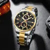 CURREN Casual Sportief Merk Roestvrij Stalen Band Horloges voor Mannen Chronograaf Quartz Horloges met Datum 8445 240115