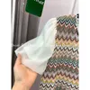 Camicette da donna Moda coreana Vintage Casual Party Design a righe a colori T-shirt Y2k Ragazze Magliette Pieghe corte Top stampati per le donne