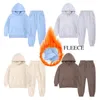 2 stücke Jungen Mädchen kinder Fleece Kleidung Outwear Sets Herbst Winter Kinder Mit Kapuze Sweatshirt Trainingsanzug Sportwear Anzug Für 2-12Y 240115